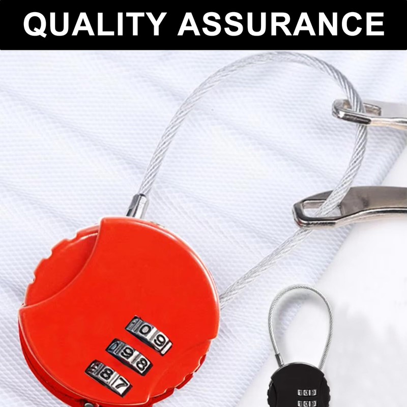 Padlocks with Code - 4-Pack Combination Padlock Set, 3-Digit Resettable,