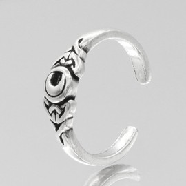 Crescent Moon Toe Ring - Celtic Moon Pinky Ring - .925 Sterling Silver Celestial Jewelry