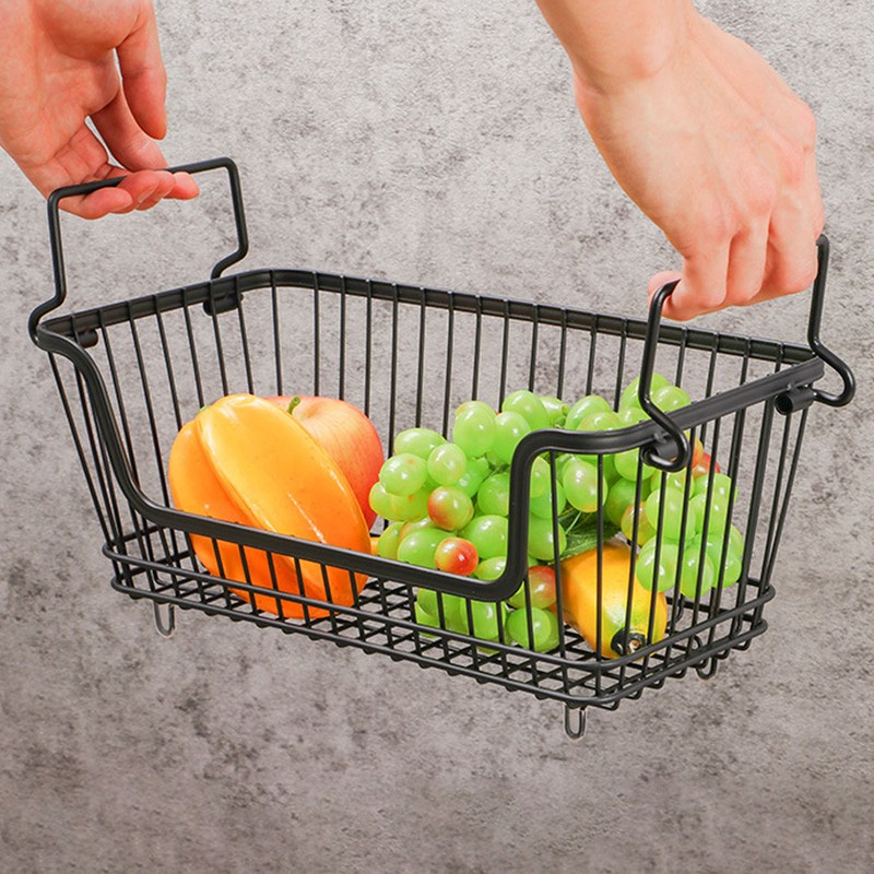 Freezer Basket Stackable Open Front Wire Storage Bin with Foldable