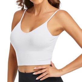 Litthing Sports Bra Women's Wirefree Seamless Padded Yoga Bralette Strap Camisole Short Tank Tops