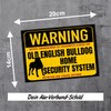 Old English Bulldog OEB Warning Security System Door Sign Dog