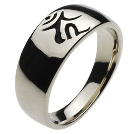 cenote r5015 White Metal Accessory Sanskrit Protection Ring