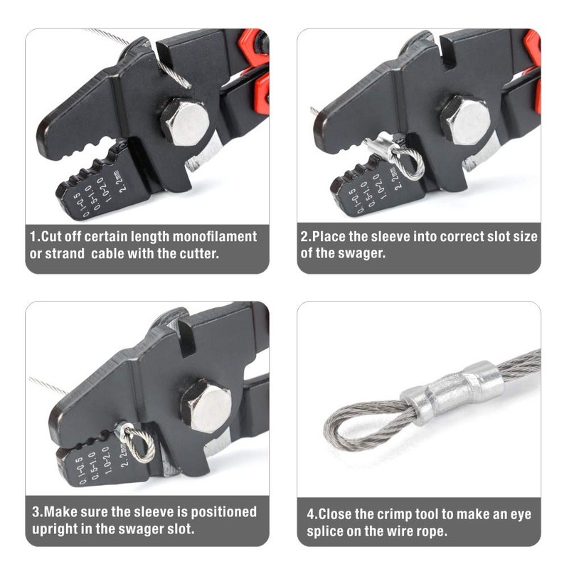 iCrimp Wire Rope Crimping/Swaging Tool for 2.2mm Wire Rope Ferrules