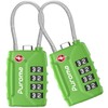 Puroma 2 Pack TSA Approved Luggage Locks, 4 Digit Combination