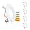 Ensenior 5/6 Inch 5CCT LED Can Lights 4 Pack, Retrofit