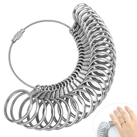 Ring Sizer Measuring Tool,Ring Sizer,Ring Measurer,Ring Measurer And Ring Sizer,Ring Sizers For Measuring,Ring Gauges Finger Sizer,Ring Size 0-13 With Half Size,Finger Ring Sizing Measure Gauge,27 Pcs