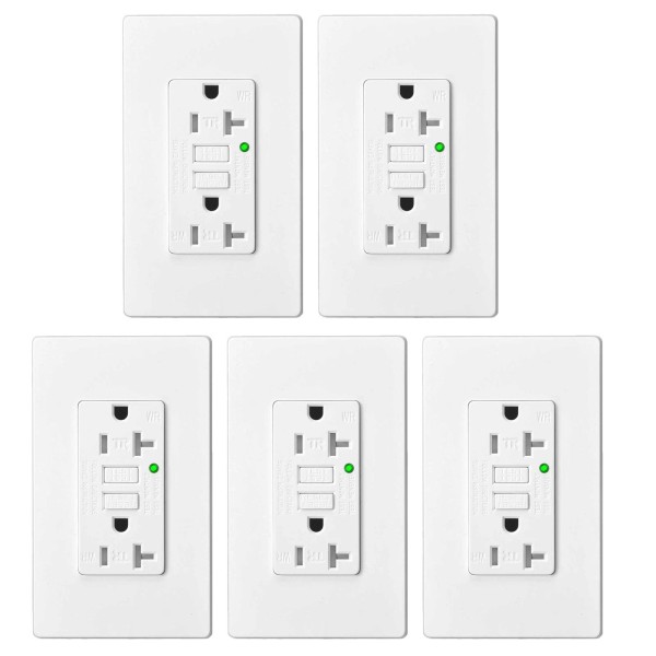 greenway 20A GFCI Outlets Self-Test Duplex Receptacle Ground Fault Circuit