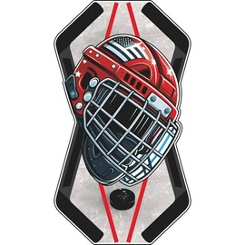 MSP13410 Ice Hockey Helmet Crossed Sticks 8in Acrylic Standee
