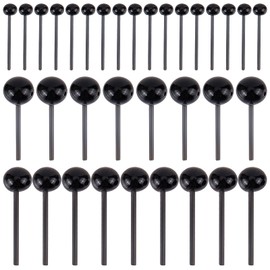 GORGECRAFT 150 Pieces 3 Sizes Dolls Glass Safety Eyes Craft Doll Button Black Eyes Filled Crochet Eyeball Mini Safety Eyes for Clay Figures Wool Needle Felting Bears