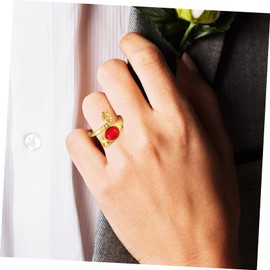 KONTONTY 6pcs Peacock Crochet Rings Vintage Yarn Guide Loop Rings for Knitting Comfortable Fit Decorative Design Durable for Lasting Use for