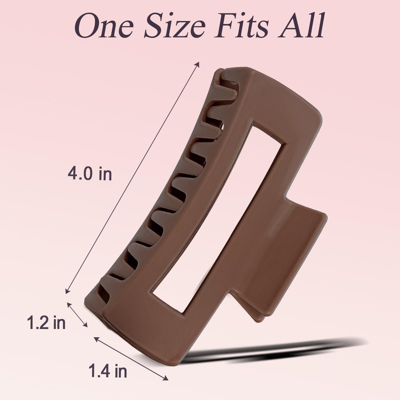 JIRIS Soft Silicone Flexible 2PCS 4.13in Hair Claw Rectangle Bendable