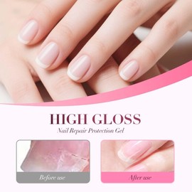 Gel Fortalecedor y Protector de Uñas con Extractos Orgánicos, Cuidado Profesional para Manos y Pies (1, Normal)