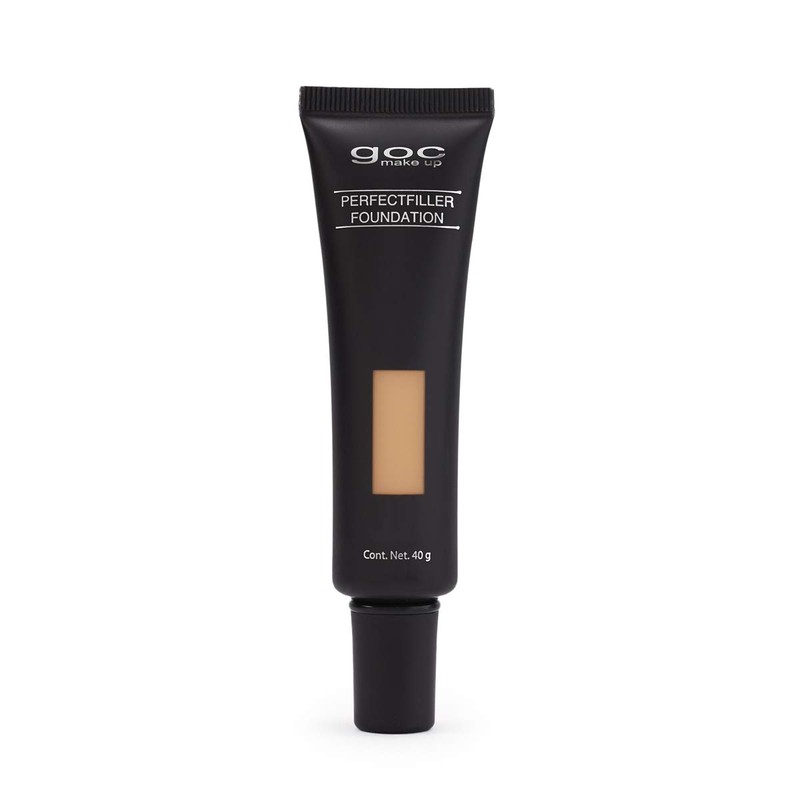 Maquillaje liquido, Perfect Filler Foundation, GOC, Extra cobertura, Acabado matte