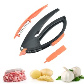 Multifunktionale Knoblauchpresse,Haushalts-Knoblauchpresse,Garlic Crusher für Knoblauchpaste Pressen,Obst Schälen, Fleischsehnen Durch Schlagen Dehnen Usw,Bequem und Leicht zu Reinigen