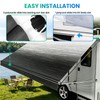 Maxztill RV Awning Fabric Replacement 16FT(Fabric 15'2") Black Fade