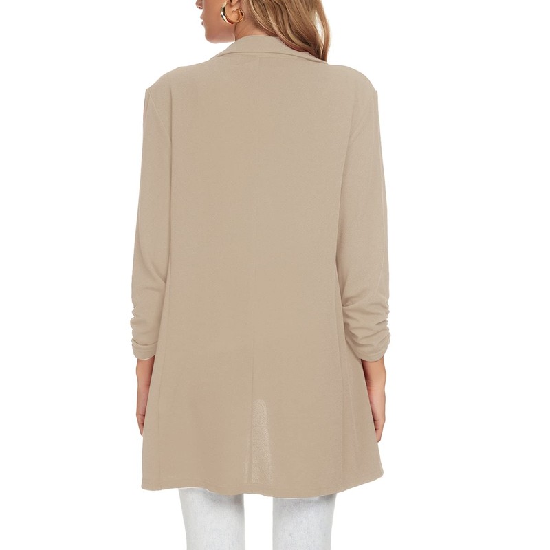 LADI TREND Women Lapel Suit Jacket Casual Long Sleeve Blazer