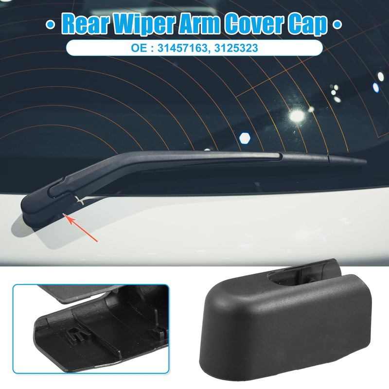 X AUTOHAUX Rear Windshield Wiper Arm Nut Cover Cap Fit