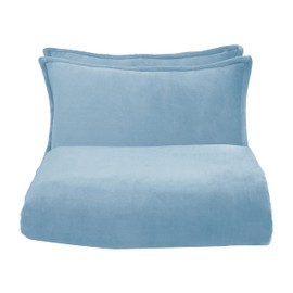 Ocomfly Queen Blanket and Pillow Set - Premium Fleece Blanket with 2 Matching Queen Pillow Shams. Cozy, Plush, and Stylish. Super Soft Blanket with Decorative Pillows for Bed. Blue Queen Blanket Set