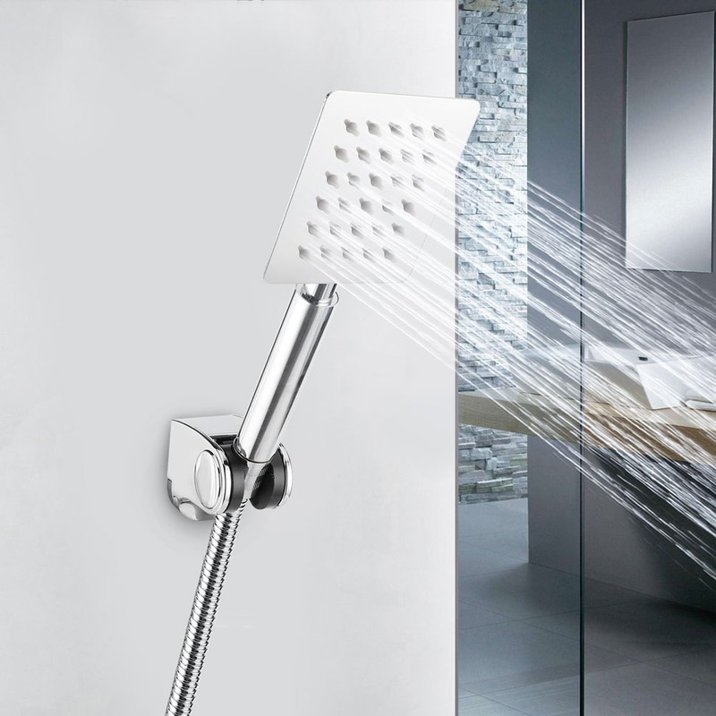 G1/2in Thread Handheld Shower Head High Pressure Square Shower Sprayer