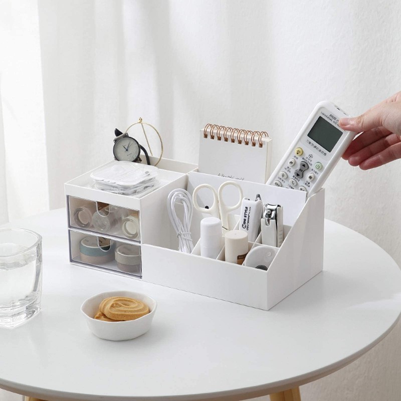 Marknor Cosmetic/Makeup Vanity Organizer Box, Mini Desk Storage for Office