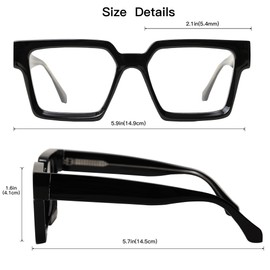 CLRAEGONK Blue Light Blocking Glasses Rectangle Chic Preppy Look MultiColor Frame for Women Men KELLY