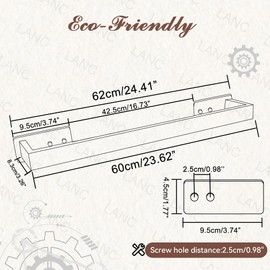 LANC Bath Towel Racks 24-Inch Self-Adhesive Towel Bar for Bathroom Wall Mounted and Drill Free Towel Rod Sticky on Kitchen/Bathroom Towel Holder Stainless Steel Brushed Nickel 2 Pack, A8310BN-L6P2