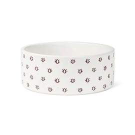 Fringe Studio "Speckled Block Bone Medium Wax Resist Ceramic Pet Bowl (6.5" Diameter x 2.5" H, 26 fl.oz.), PetShop Collection (474506)