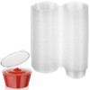BFGLLY 50 Pack Reusable Plastic Pots, Round Food Containers, Sauce