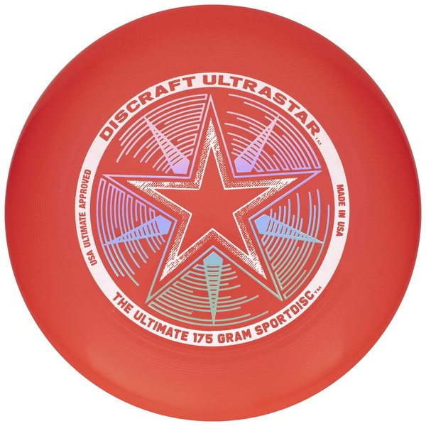 Discraft 175 Gram Ultra Star Sport Disc 175g Ultra Star Sport Disc, Bright Red