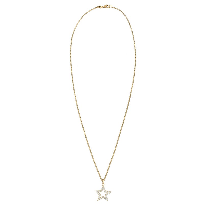 Elli Women's Star Pendant Necklace Astro with Crystals in 925