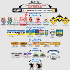 BULPN I Stand with Ukraine - Vehicle Sticker (4.2 x 4.2 inch) Water Resistant, UV, Heat and Fade Resistant. Designed and Made in USA