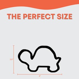 Turtle Cookie Cutter with Easy to Push Design, for Baby Shower, Work Events, and Birthday Celebrations (3 inch)