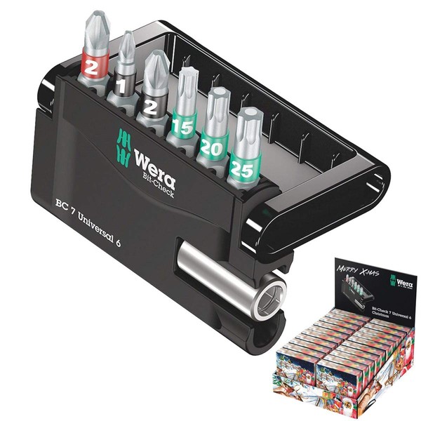 Wera Bit-Check 05134904001 Bit-Set 7teilig Kreuzschlitz Pozidriv, Kreuzschlitz Phillips, T-Profil