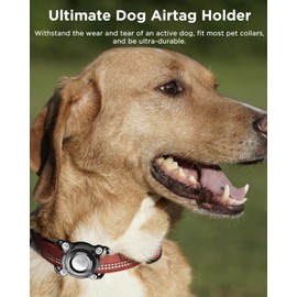 ONEONTA Airtag Dog Collar Holder | Dog Airtag Holder Waterproof - Airtag Dog Collar - Air Tag Dog with Removable Metal Loop, Ultra Durable, Light Weight, Fit Width 3cm/ Thick 4.5mm Collar (Pink)