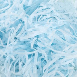 100 Carat Grass Gift Filler Paper Filament, Grass Craft Shredded Tissue Paper for Basket Filling, Gift Decoration Gift Box Filling, DIY Gift Packaging and Party Supplies (Light Blue)