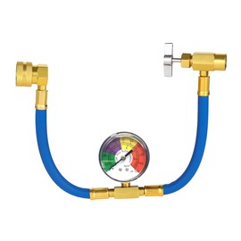 Ohleats R134A Refrigerant Charge Hose Kit, 15.4" R134a AC Refrigerant Charging Hose with Gauge, Auto A/C Refrigerant Dispensing Valve Recharge Nylon Hose Kit, Car Accessories
