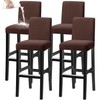 KELUINA Bar Stool Covers, Stretch Removable Washable Slipcover for Short