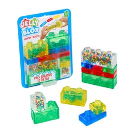 Bizak Jelly Blox Pack Creativo 10 pezzi, Set di costruzione sensoriale con blocchi morbidi e colorati, morbidi e facili da montare, per stringere e creare senza limiti, da 2 anni (64554840-1)