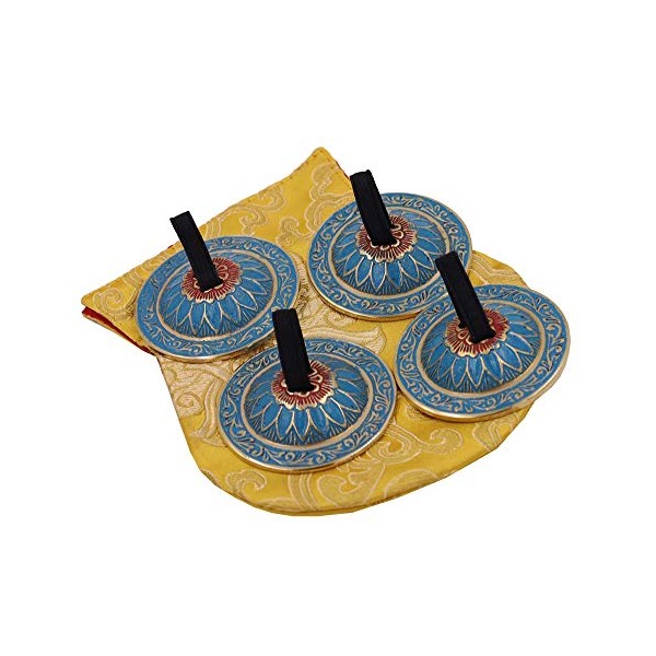DharmaObjects 2 Pairs Pro Brass Fingers Cymbal Zills Belly Dancing