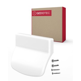 Gedotec Balcony handle made of plastic, 1 piece, handles for outdoor use including mounting material, ECON balcony handle, white RAL 9016, weather-resistant balcony door handle, pull handle