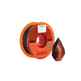 DUDV2 3D Printer Filament, 1.75mm PLA, 1KG Spool, Black and Red Dual Color