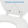 J&V Textiles Elongated Toilet Seat With Easy Clean & Change