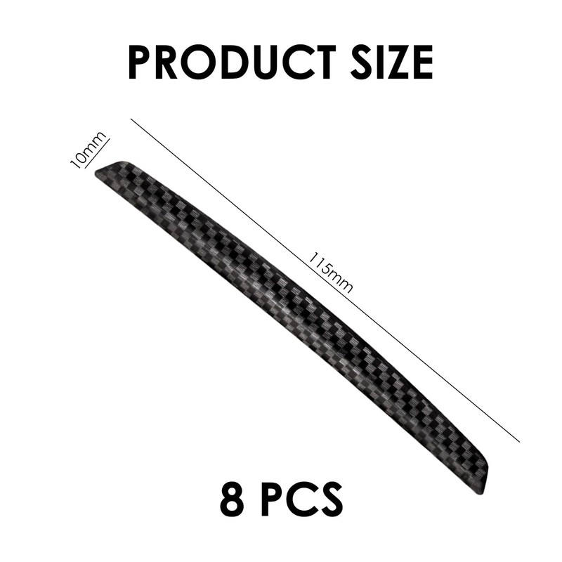 Pack of 8 Carbon Fibre Pattern Car Door Edge Stickers,