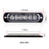 KaiDengZhe4Pcs 6LED Blue Ultra Slim Sync Feature Warning Emergency Beacon