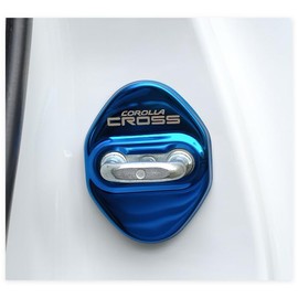 MEKOMEKO New Toyota Corolla Cross Dedicated Striker Cover Door Lock Cover Plated Accessory Interior Part Stainless 4PCS New Corolla Cross September 2021 - May 2025 Minor Change After [Blue 1