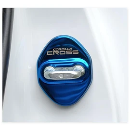 MEKOMEKO New Toyota Corolla Cross Dedicated Striker Cover Door Lock Cover Plated Accessory Interior Part Stainless 4PCS New Corolla Cross September 2021 - May 2025 Minor Change After [Blue 1