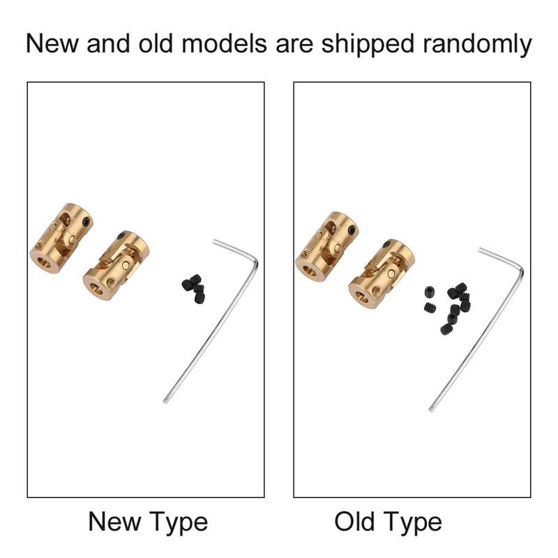 Universal Joints (with Set Screws), 2 Pieces Shaft Coupling Motor