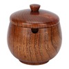 Sour Jujube Wood Condiment Jar Japanese Safe Dustproof Classic Flip