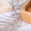 ALEXCRAFT Sterling Silver Plated Cross Necklace for Men Gold Plated
