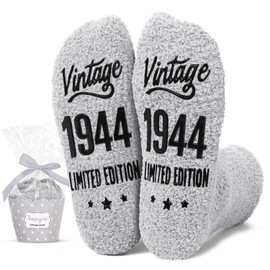 HAPPYPOP 82nd Birthday Gifts Ideas - Socks for 82 Year Olds, 1944 Birthday Gift, Gifts for Elderly Man